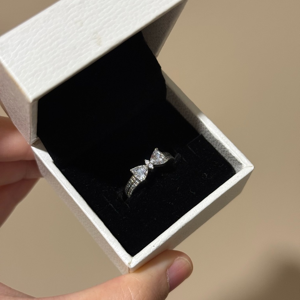 Pandora Silver Bow Ring